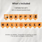 Happy Halloween Banner, Costume party Banner, Halloween Banner, Instant Download