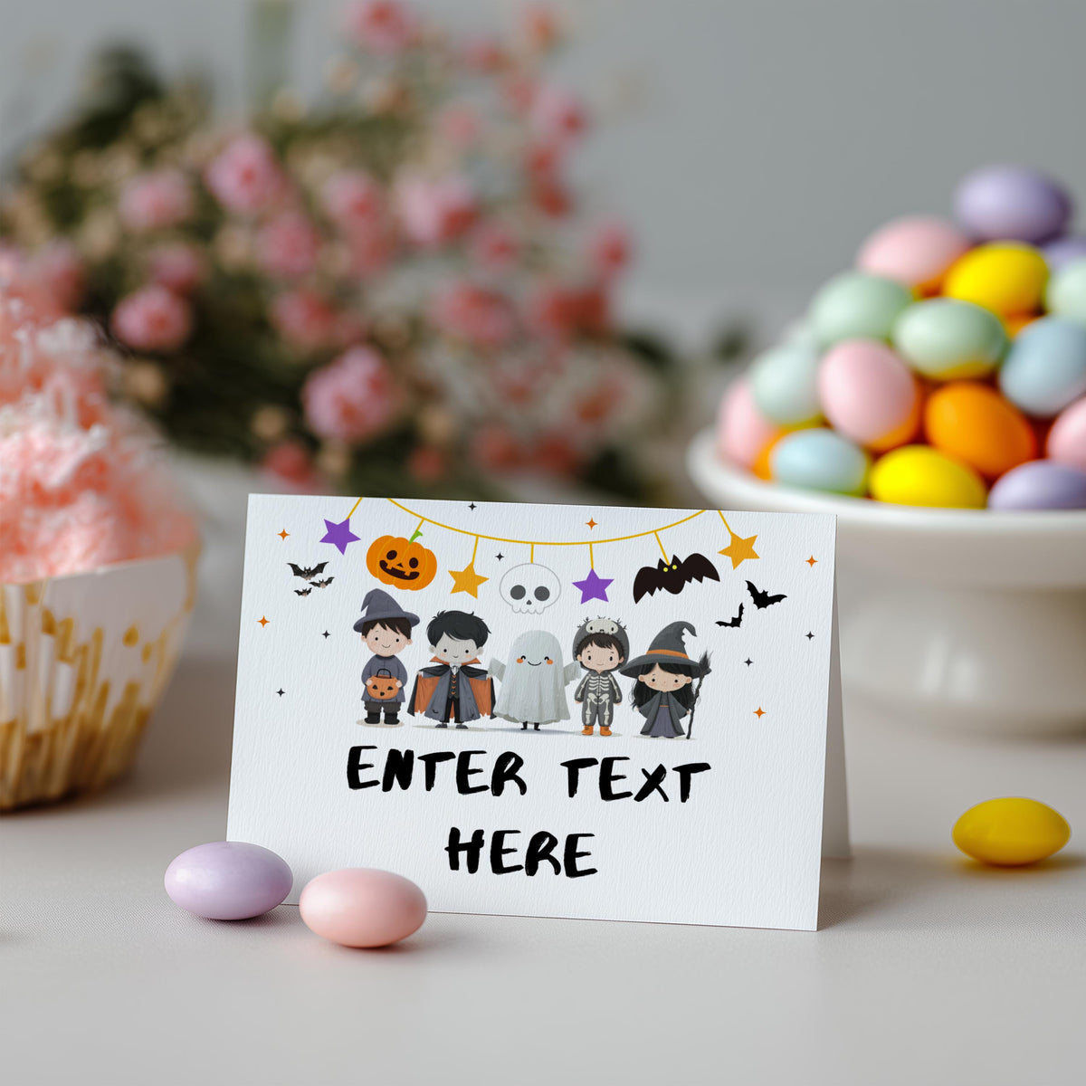 Halloween Costume Party Food tags, Halloween Costume Party Buffet label, Halloween Party Tent card , Food Labels Place, Canva Download