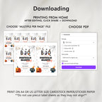 Halloween Party Invitation Template, Digital Download