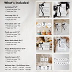 21st Party Decoration | 21st Birthday Bundle | Adult Black Bow Twenty-first Minimalist Decorations | Download 9172