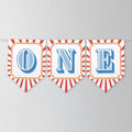 Circus High Chair Banner, Carnival Printable Bunting Flag