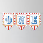 Circus High Chair Banner, Carnival Printable Bunting Flag