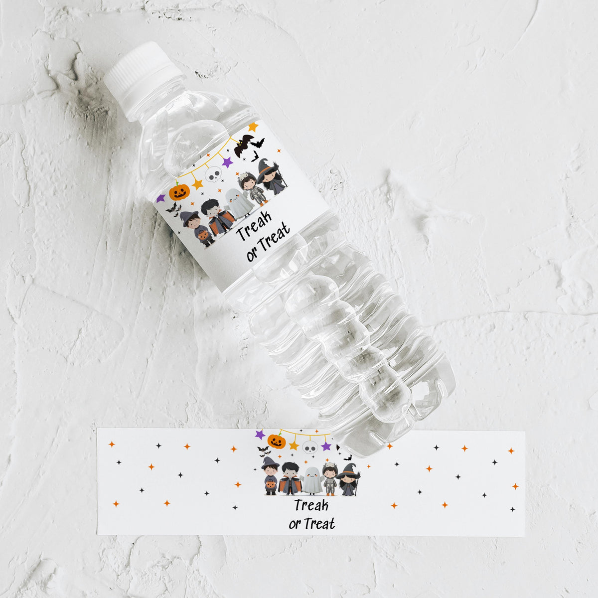 EDITABLE Halloween Pumpkin Face Party Bottle label, Halloween Pumpkin Face Party Water Bottle Label, Download Printable Templates