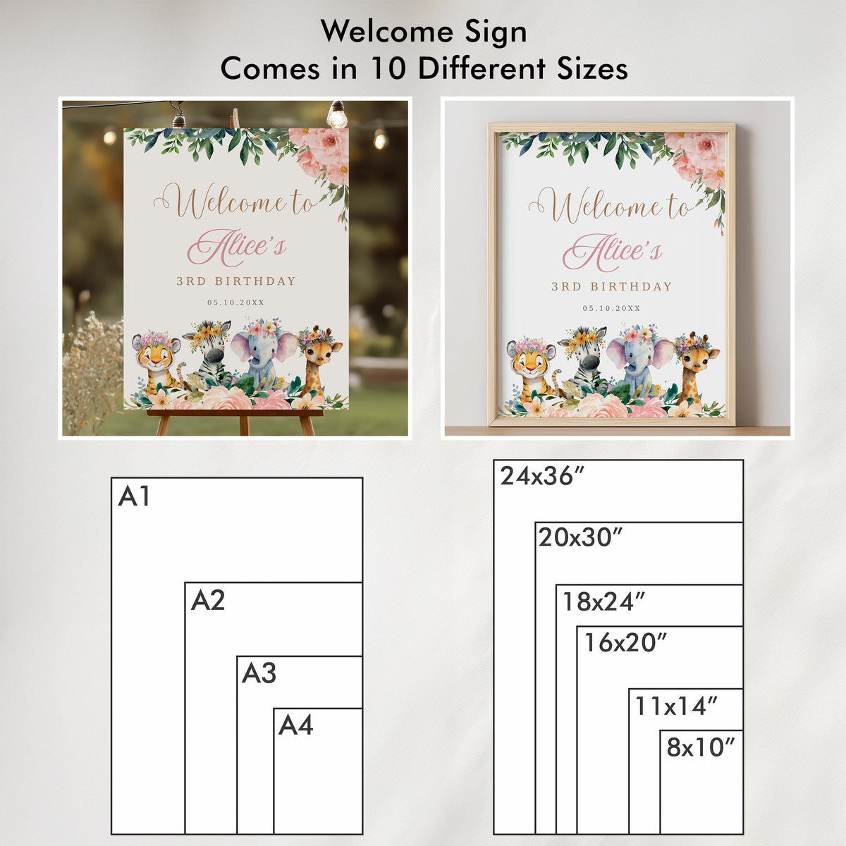 Safari Girl Birthday Bundle | Birthday Bundle Safari Wild Party Set | Instant Download