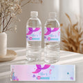 Mermaid Water Bottle Labels, 1st Birthday Water Label, Printable Water Bottle Label, Mermaid First Birthday Water Labels, 9168