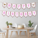 Editable Cowgirl First Rodeo Happy Birthday Banner | Printable Birthday Party Banner | Instant Download 8538