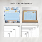 Blue Winnie the Pooh Due Date Calendar, Baby Shower Baby Arrival Signs