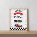 Racing Car First Birthday Signs, Red Cars 1st Birthday Custom Signs, 8x10 Custom Sign, Printable 1st Birthday Signs 5987