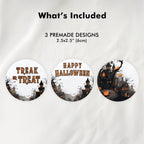 Editable Halloween Party Cupcake Toppers | Printable Cake Toppers | Instant Download Template