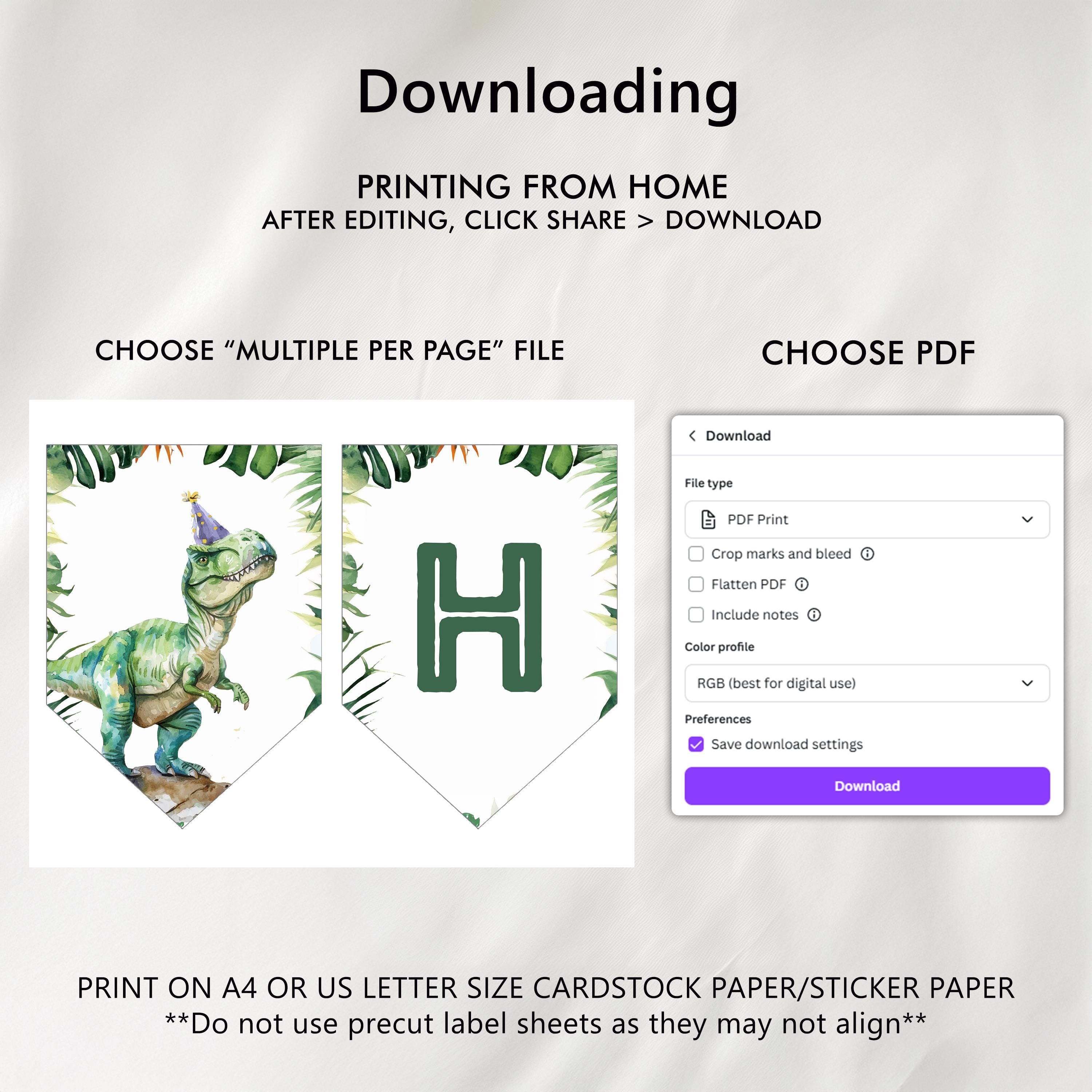 Editable Dinosaur Three Rex Happy Birthday Banner | Dinosaur Three Rex Party Banner | Dinosaur Birthday Decorations | Instant Download 9014