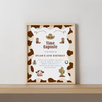 Cowboy First Rodeo Time Capsule Sign, Cowboy First Rodeo 1st Birthday Time Capsule, Cowboy 1st Birthday Decorations 8539