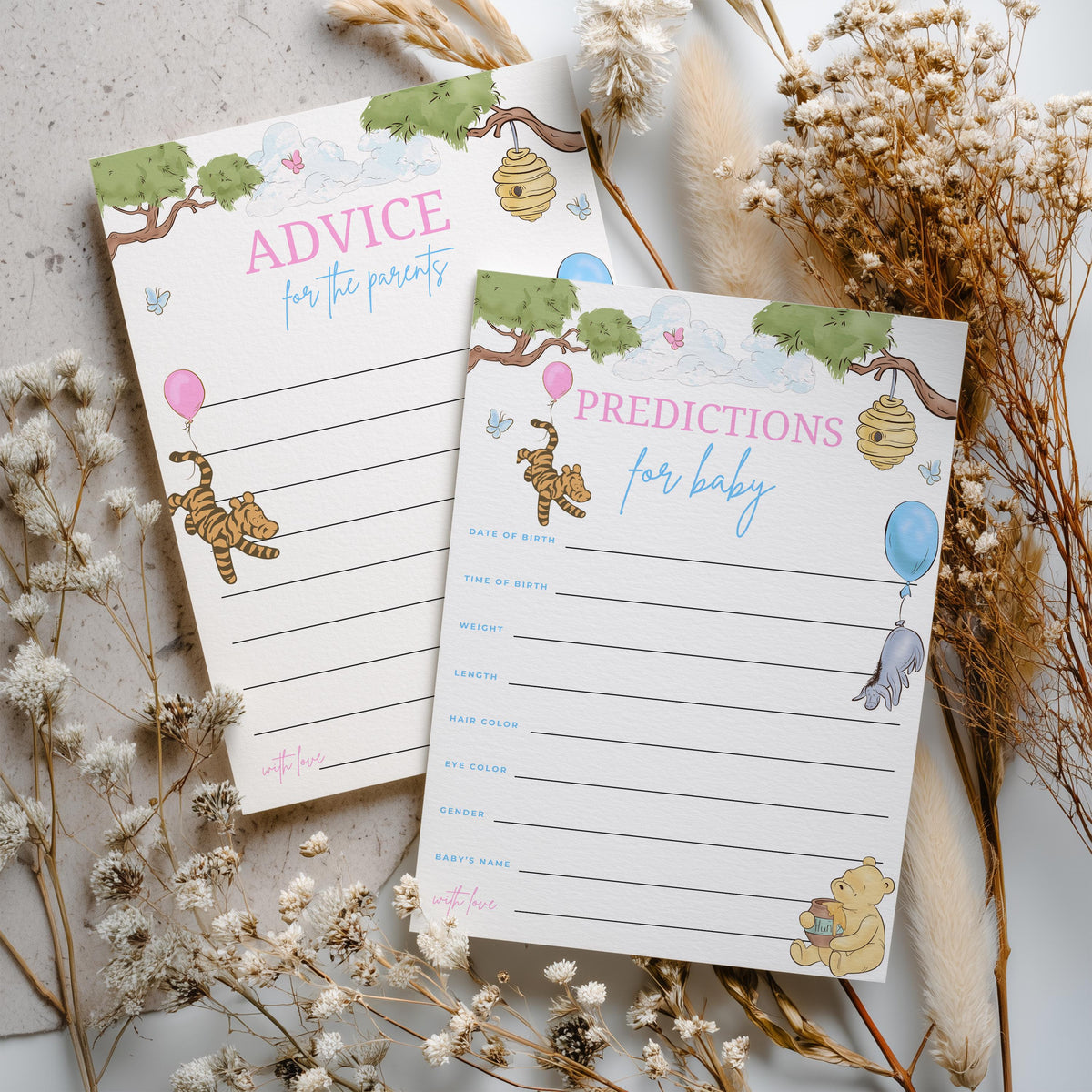 Winnie the Pooh Gender Reveal, Baby Shower Advice, Wishes and Predictions