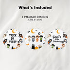 Costume Party Cupcake Toppers, Halloween Birthday Cake Toppers