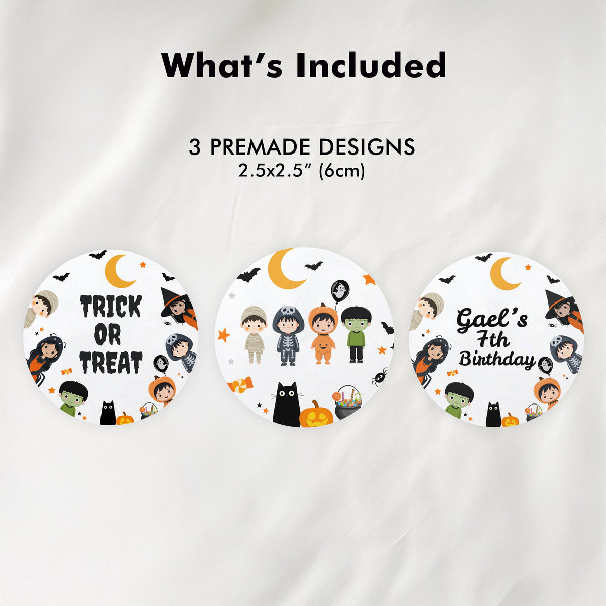 Costume Party Cupcake Toppers, Halloween Birthday Cake Toppers