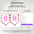 First Rodeo High Chair Banner Cowgirl 1st First Birthday Girl High Chair ONE Banner Wild West Party Printable Digital 8538