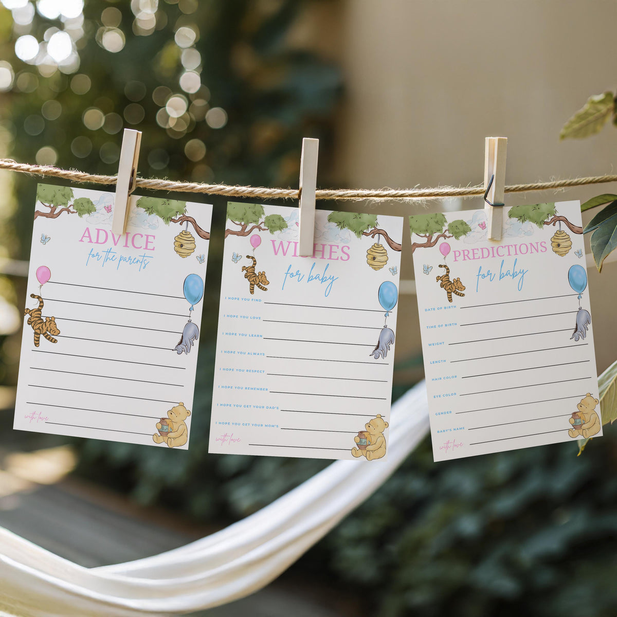 Winnie the Pooh Gender Reveal, Baby Shower Advice, Wishes and Predictions
