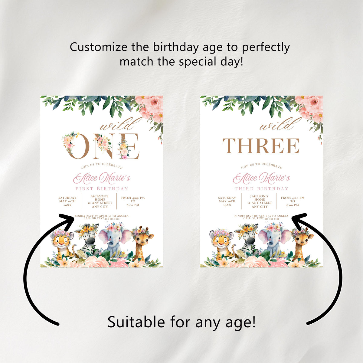 Safari Birthday Chocolate Wrappers, Wild One Birthday Candy Bar Wrapper