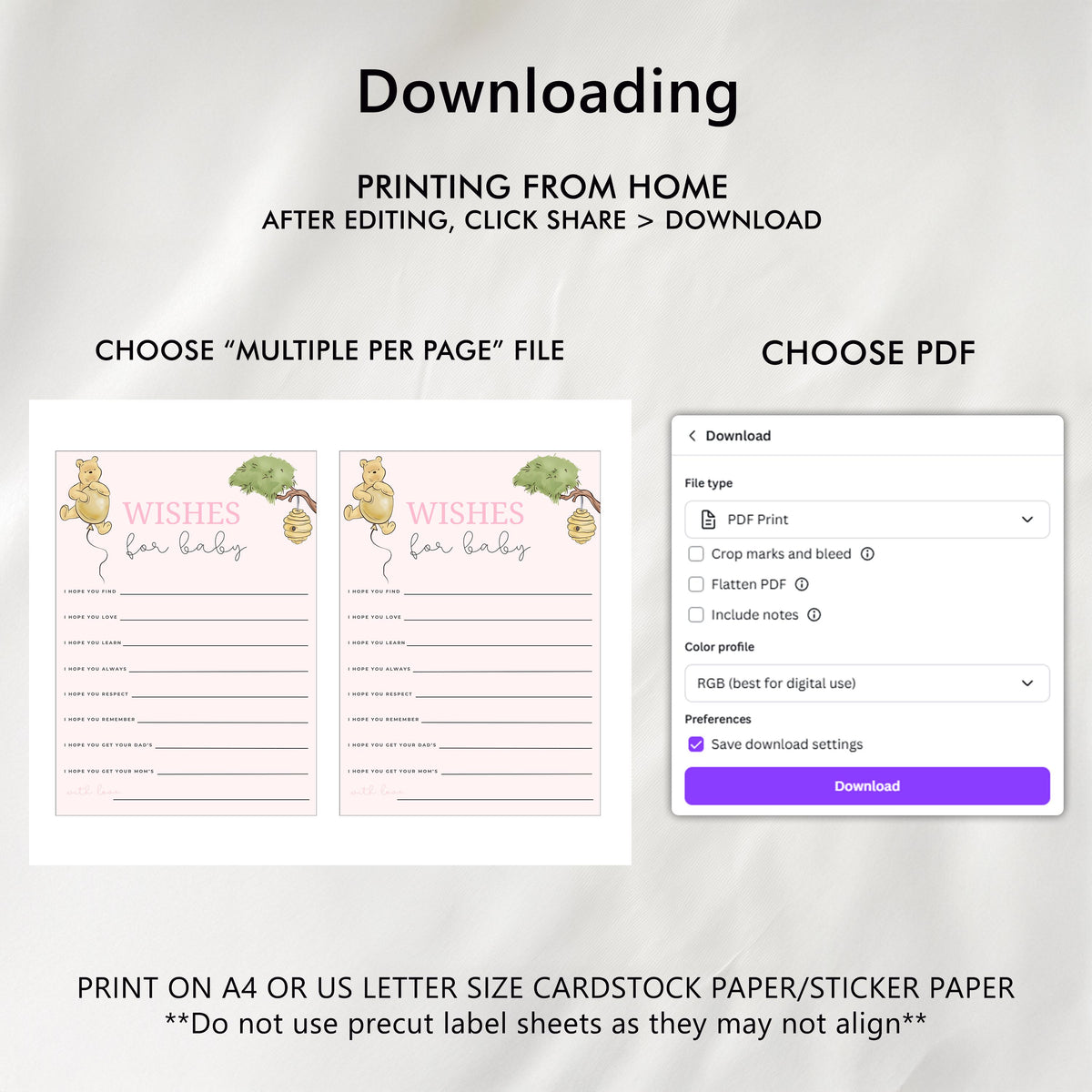 Pink Winnie the Pooh Baby Shower Advice, Wishes and Predictions
