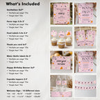 Pink Halloween Ghost Party Bundle: Editable Decorations (Digital Download)