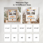Halloween Costume Birthday Welcome Sign: Editable Canva Template (PDF File)