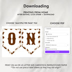 First Rodeo High Chair Banner Cowboy 1st First Birthday High Chair ONE Banner Wild West Party Printable Digital 8539