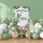 Editable Dinosaur 3rd Birthday Party Signs | Dinosaur Three Rex Welcome Sign | Dinosaur Three Rex Yard Sign | Templates 9014