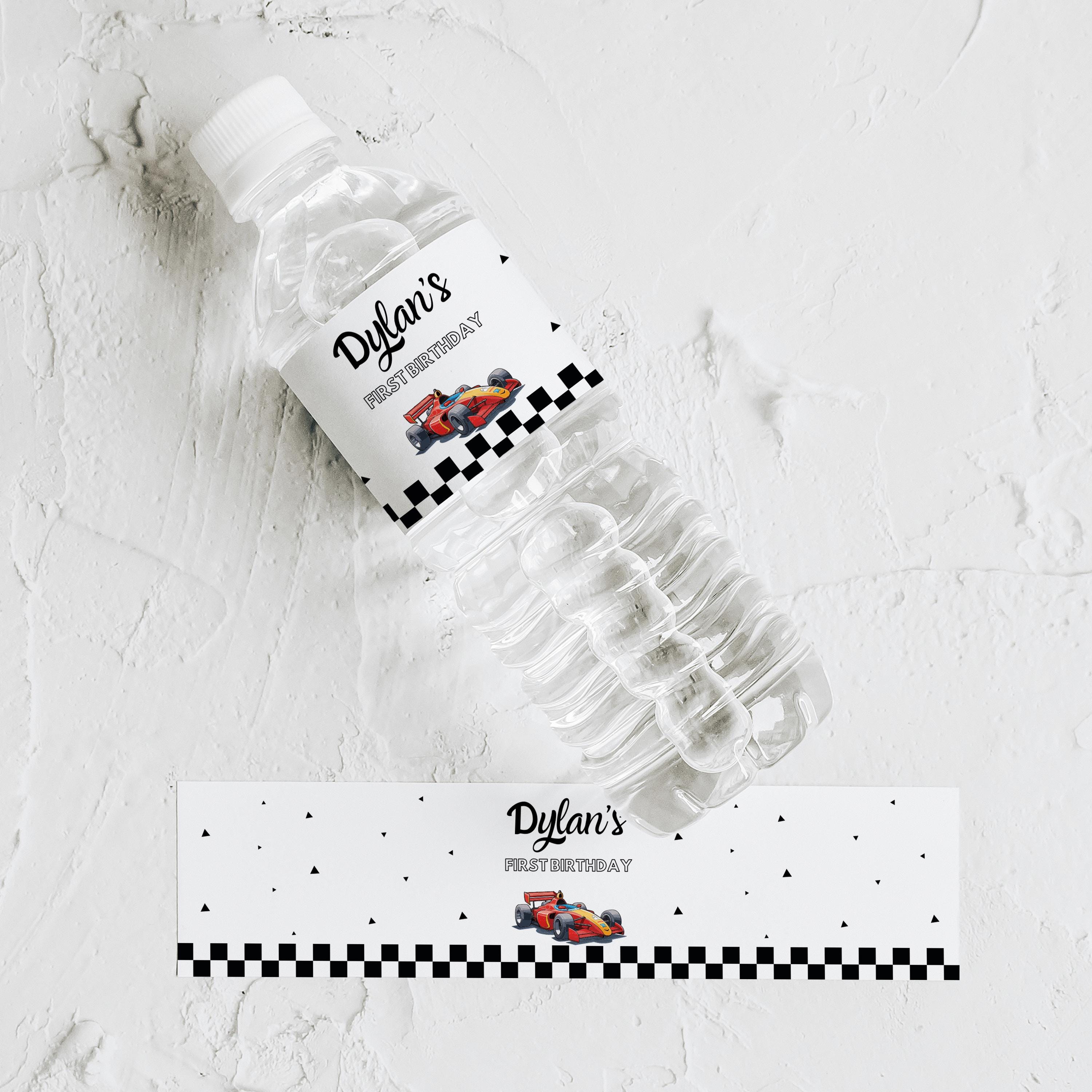 EDITABLE Rancing Car Birthday Bottle label, Fast Car Water Bottle Label Party decorations Instant Download Printable Templates 5987