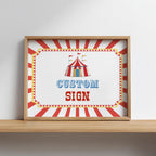 Circus Custom Sign, Carnival 8x10 Custom Signs