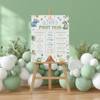 Dinosaur First Birthday Milestone Sign, Dinosaur 1st Birthday Milestone Board, Milestone Poster Printable, Baby First Year 9165