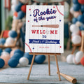 Rookie of the Year Welcome Sign, Baseball 1st Birthday Sign
