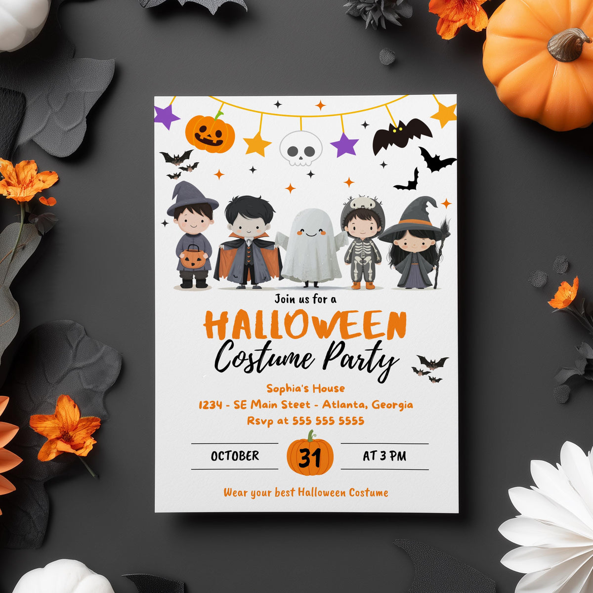 Halloween Costume Party Invitation, Spooktacular Party Invite