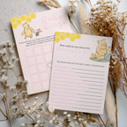 Pink Winnie the Pooh Baby Shower Games, Party Games Pack