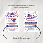 Baseball Water Bottle Labels, Rookie 1st Birthday Printable Bottle Label