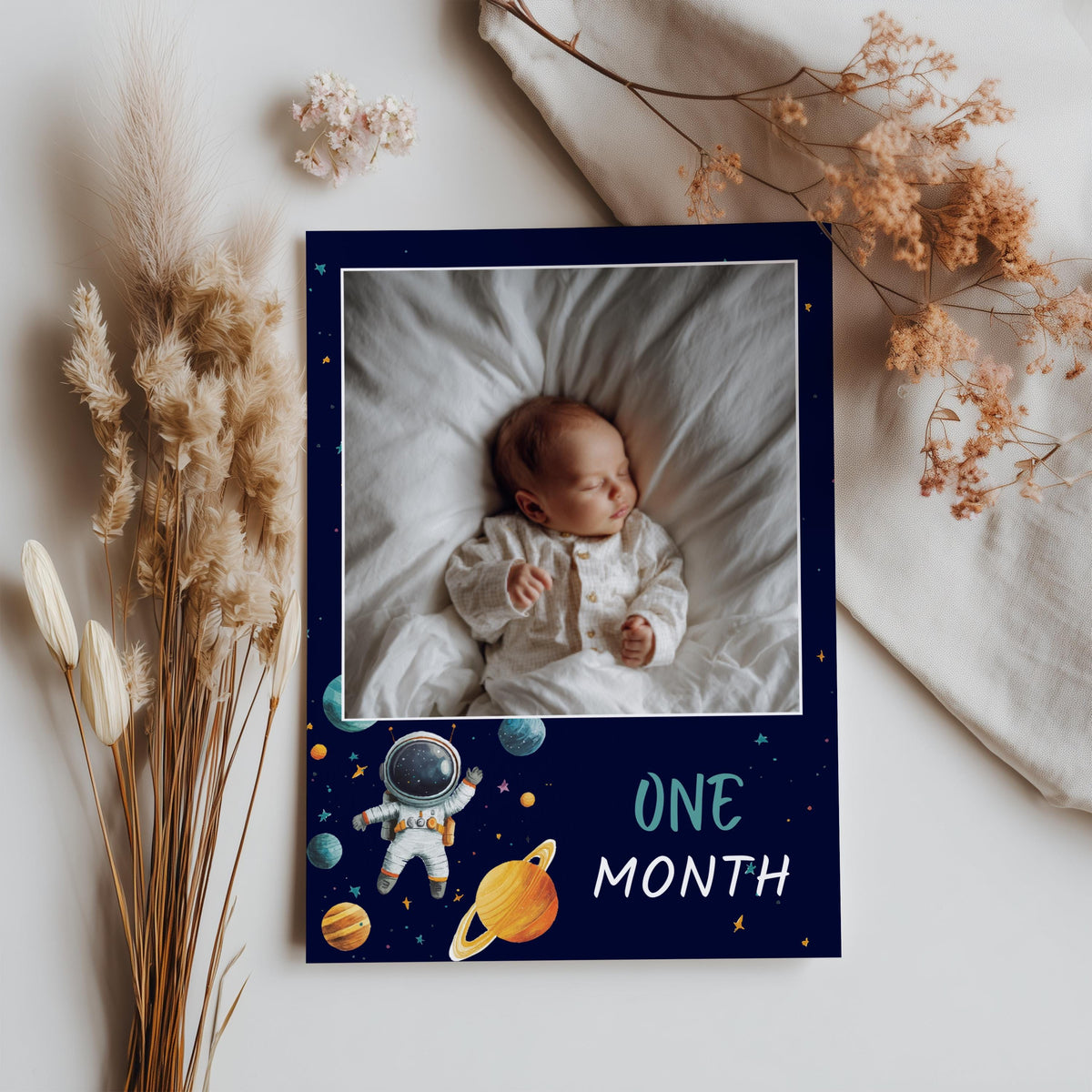 Astronaut First Year Photos, Astronaut 1st Birthday Photos, Astronaut Baby's First Year Month Photos, Monthly Photo Banner