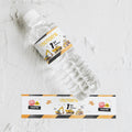 Construction First Birthday Water Bottle Label | Editable Canva Template | Party Printable 9164