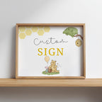 Winnie the Pooh Custom Sign, 8x10 Custom Label