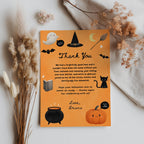 Editable Halloween Cute Costume Party Thank You Card