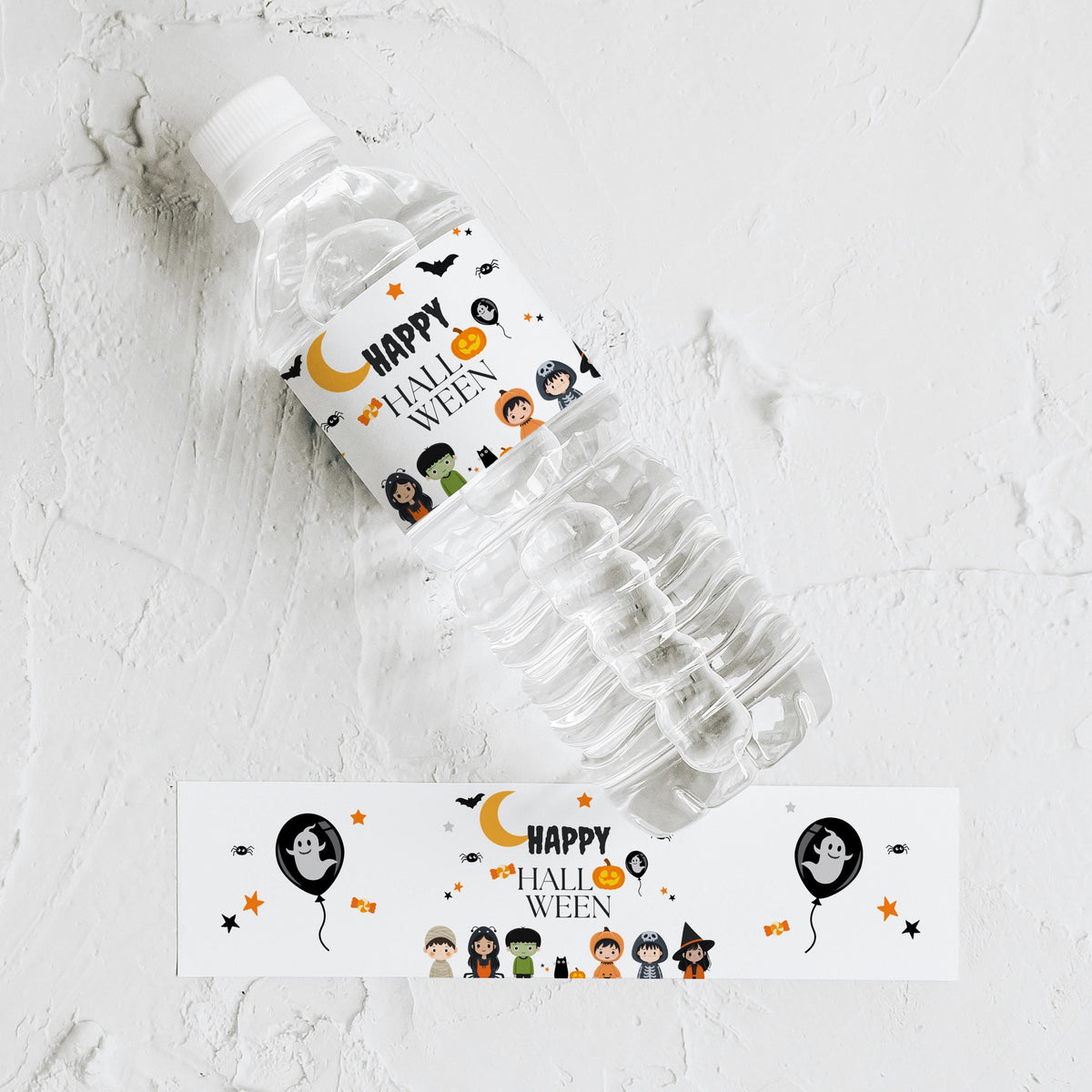 Editable Halloween Party Water Bottle Labels, Halloween Costume Party Water Bottle, Digital Download Template Printable