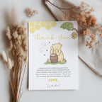 Winnie the Pooh Thank You Card Template, Printable Thanks Card