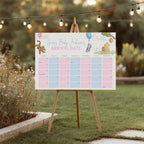 Winnie the Pooh Gender Reveal Due Date Calendar, Baby Shower Baby Arrival Signs
