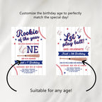 Baseball Cupcake Topper, Rookie 1st Birthday Cupcake Toppers