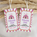 Pink Circus Invitation, 1st Birthday Invite