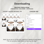 Editable Halloween Party Invitation - Instant Download