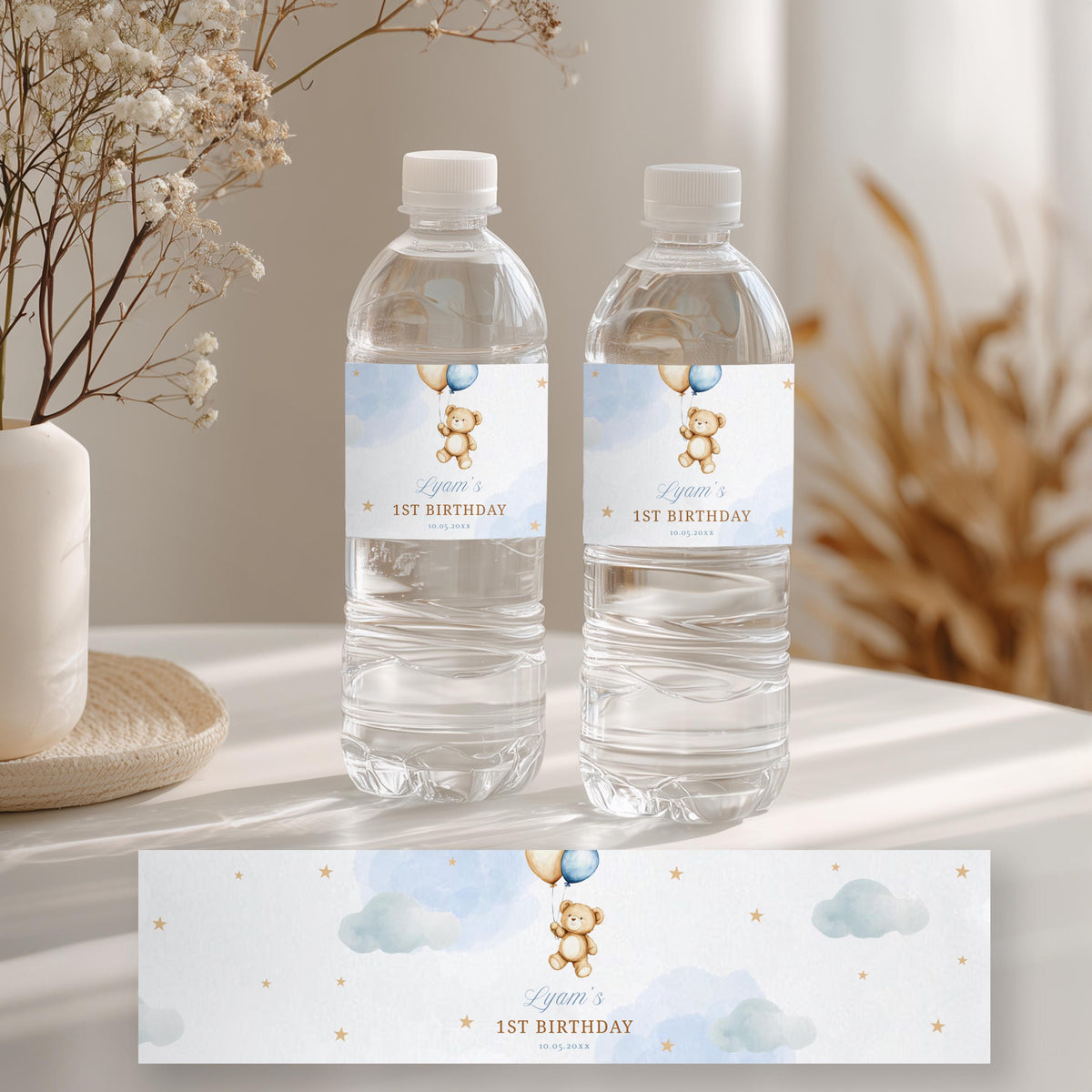 Teddy Bear Water Bottle Labels