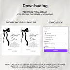 21st Black Bow Thank You Card Printable Template 9172
