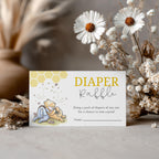 Winnie the Pooh Diaper Raffle Card, Printable Nappy Raffle Cards