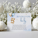 Teddy Bear Books For Baby Printable, Bearly Wait Baby Shower Book Request Cards