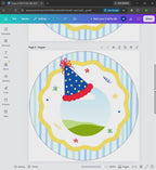 Fun to Be One Cupcake Topper, 1st Birthday Cupcake Toppers