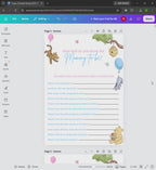 Winnie the Pooh Gender Reveal Games, Baby Shower Printable Party Games