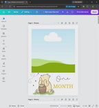 Winnie the Pooh Year Photo, Milestone Baby's 1st Year Month Photos